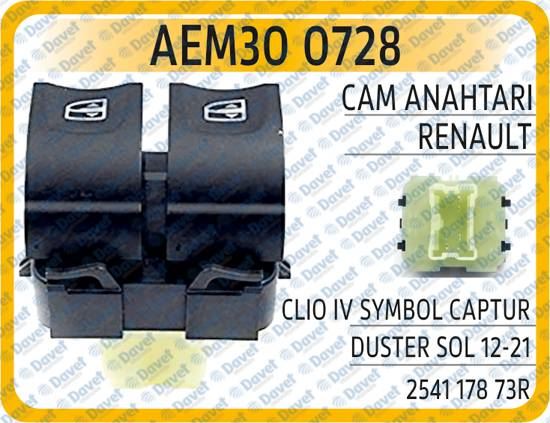 AEM 300728 Cam Anahtari Renault Clio Iv Symbol Captur Duster